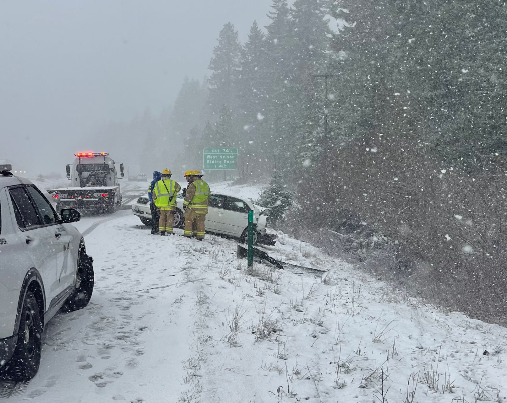 Nevadas en la carretera I-90
